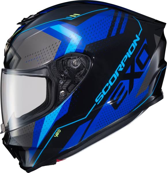 SCORPION EXO - EXO-R420 FULL-FACE HELMET SEISMIC BLUE 2X - Image 1