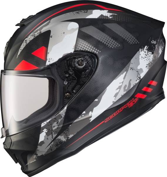 SCORPION EXO - EXO-R420 FULL-FACE HELMET DISTILLER BLACK/RED LG - Image 1