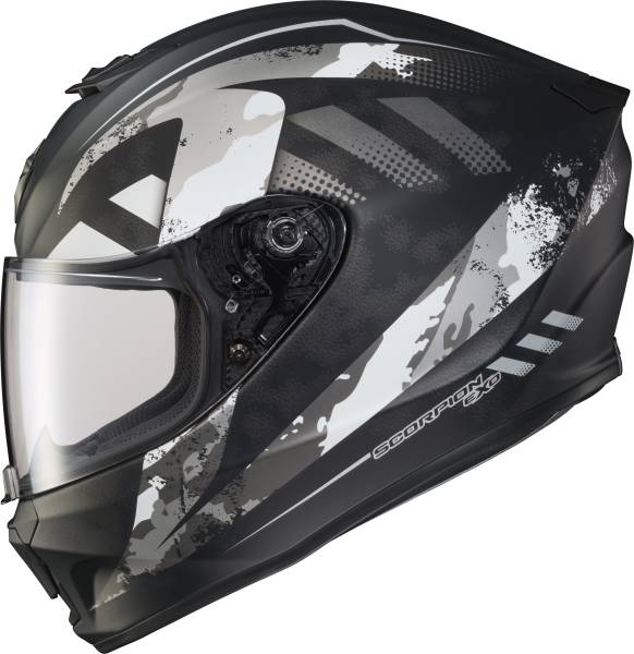 SCORPION EXO - EXO-R420 FULL-FACE HELMET DISTILLER MATTE BLK/SIL XL - Image 1