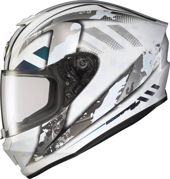 SCORPION EXO - EXO-R420 FULL-FACE HELMET DISTILLER WHITE/SILVER 2X - Image 1