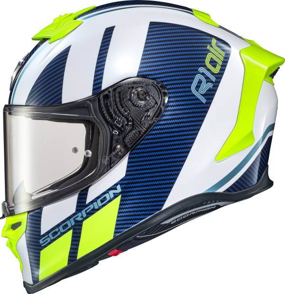 SCORPION EXO - EXO-R1 AIR FULL FACE HELMET CORPUS WHITE/BLUE 2X - Image 1