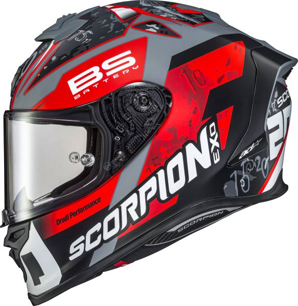 SCORPION EXO - EXO-R1 AIR FULL FACE HELMET QUARTARARO RED 2X - Image 1