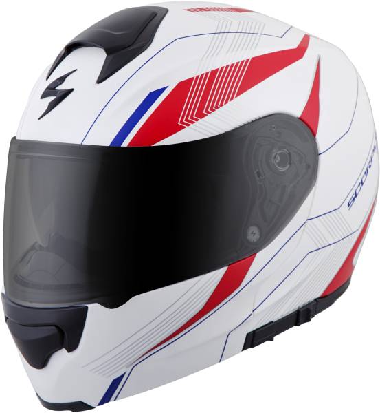 SCORPION EXO - EXO-GT3000 MODULAR HELMET SYNC WHITE/RED/BLUE 2X - Image 1