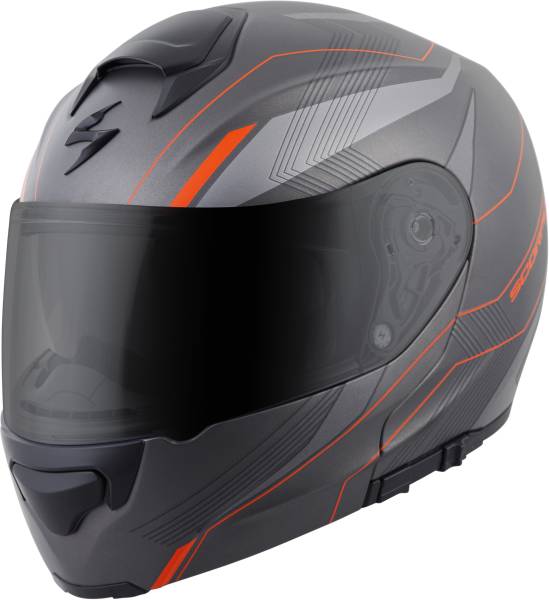 SCORPION EXO - EXO-GT3000 MODULAR HELMET SYNC GREY/ORANGE 2X - Image 1