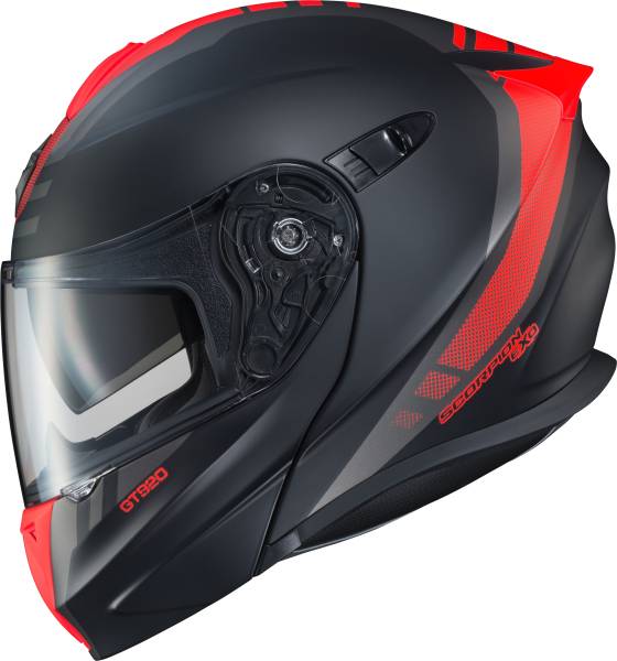 SCORPION EXO - EXO-GT920 MODULAR HELMET UNIT MATTE BLACK/NEON RED 2X - Image 1