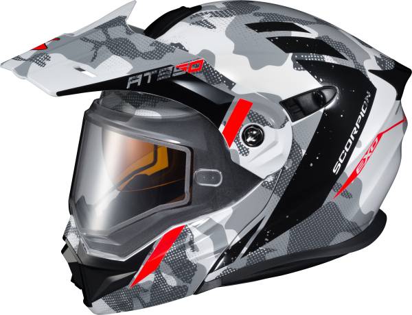 SCORPION EXO - EXO-AT950 COLD WEATHER HELMET OUTRIGGER WHITE/GREY 2X (DUAL) - Image 1