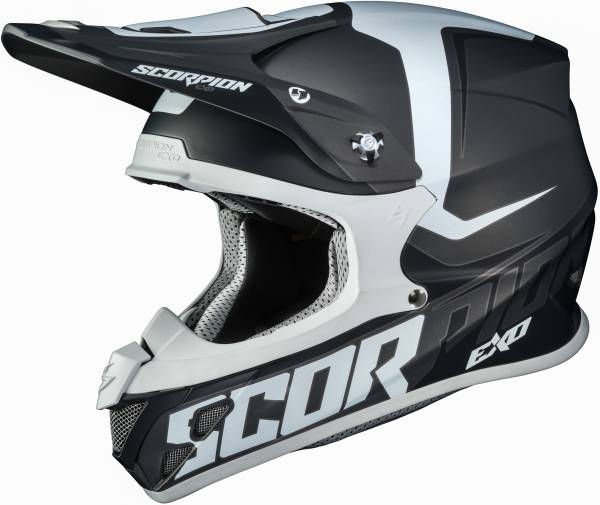 SCORPION EXO - VX-R70 OFF-ROAD HELMET OZARK DARK GREY/WHITE 2X - Image 1