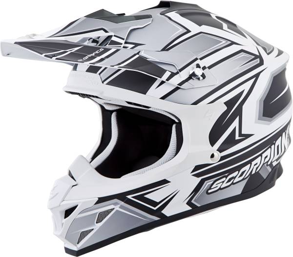 SCORPION EXO - VX-35 OFF-ROAD HELMET FINNEX BLACK/SILVER 2X - Image 1