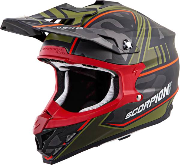 SCORPION EXO - VX-35 OFF-ROAD HELMET MIRAMAR MATTE GREEN 2X - Image 1