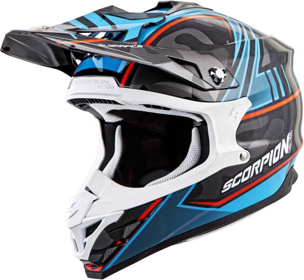 SCORPION EXO - VX-35 OFF-ROAD HELMET MIRAMAR BLUE 2X - Image 1