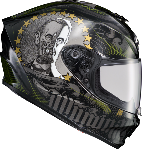 SCORPION EXO - EXO-R420 FULL-FACE HELMET ILLUMINATI 2 BLACK 2X - Image 1