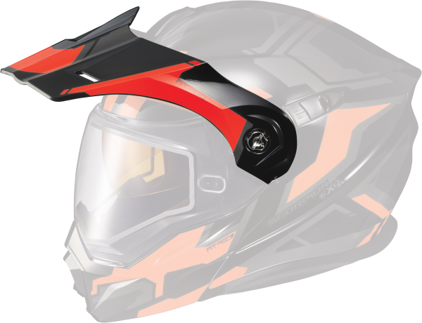 SCORPION EXO - EXO-AT950 HELMET PEAK VISOR ELLWOOD RED - Image 1