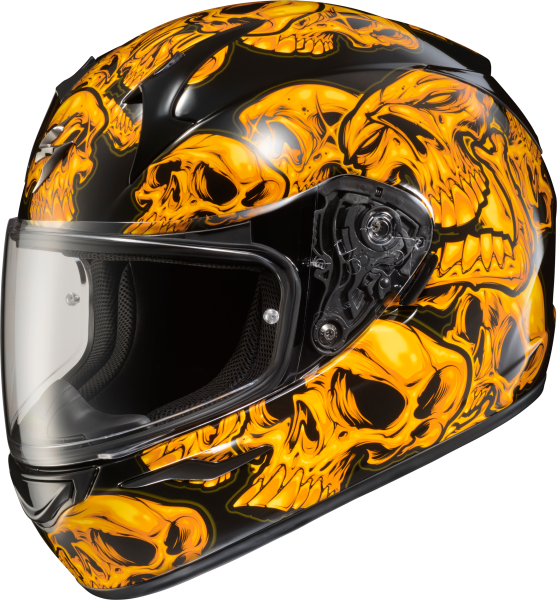 SCORPION EXO - EXO-R320 FULL-FACE HELMET SKULL-E ORANGE 2X - Image 1