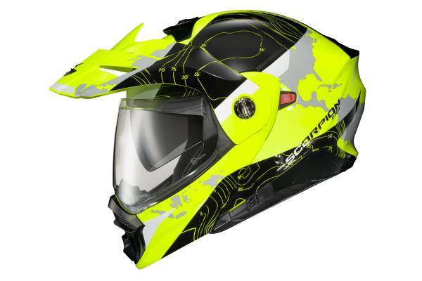 SCORPION EXO - EXO-AT960 MODULAR HELMET TOPOGRAPHIC HI-VIS/BLACK 2X - Image 1