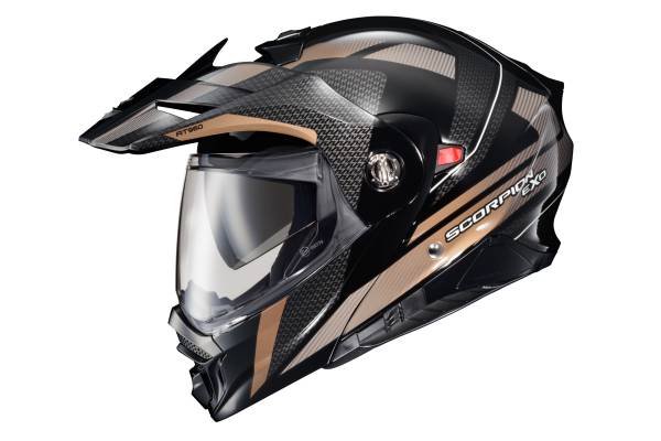 SCORPION EXO - EXO-AT960 MODULAR HELMET HICKS BLACK/GOLD 2X - Image 1