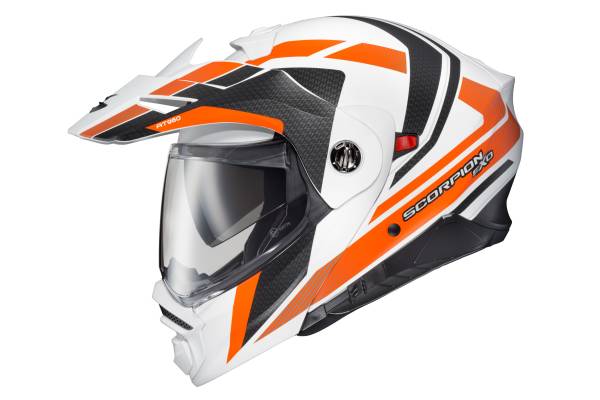 SCORPION EXO - EXO-AT960 MODULAR HELMET HICKS WHITE/ORANGE 2X - Image 1