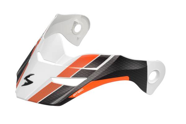 SCORPION EXO - EXO-AT960 PEAK VISOR HICKS WHITE/ORANGE - Image 1