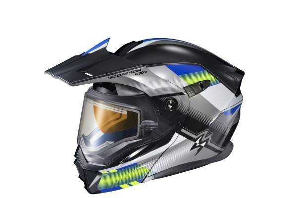 SCORPION EXO - EXO-AT950 COLD WEATHER HELMET ZEC BLUE/HI-VIZ 2X (ELECTRIC) - Image 1