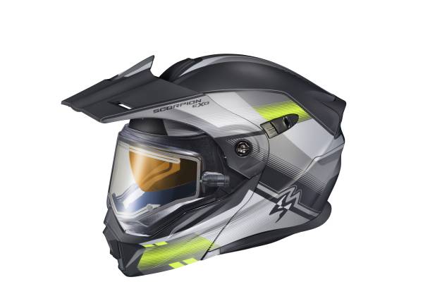 SCORPION EXO - EXO-AT950 COLD WEATHER HELMET ZEC GREY/HI-VIZ 2X (ELECTRIC) - Image 1