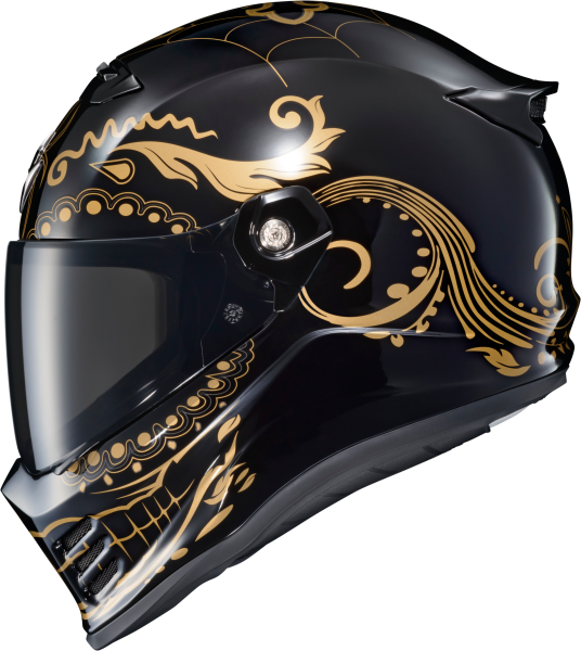 SCORPION EXO - COVERT FX FULL FACE HELMET EL MALO GOLD/GLOSS BLACK 2X - Image 1