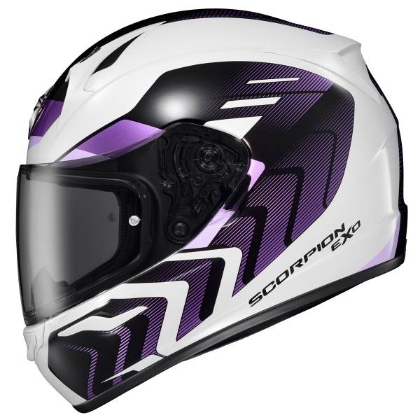 SCORPION EXO - EXO-R320 FULL-FACE HELMET ALCHEMY WHITE/PURPLE 2X - Image 1