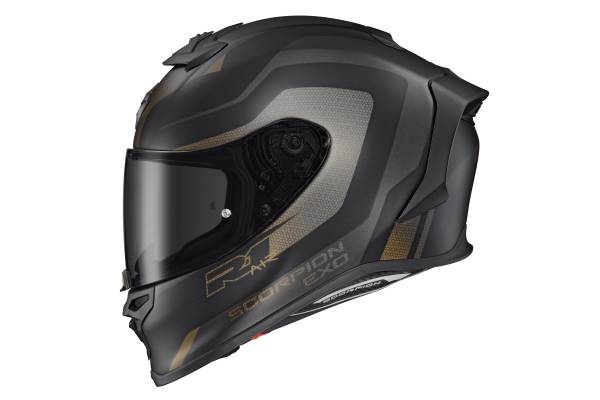 SCORPION EXO - EXO-R1 AIR FULL FACE HELMET HIVE GOLD/BLACK 2X - Image 1