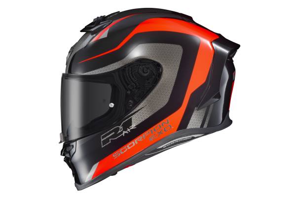 SCORPION EXO - EXO-R1 AIR FULL FACE HELMET HIVE RED/BLACK 2X - Image 1