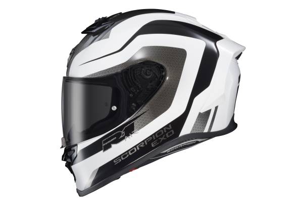 SCORPION EXO - EXO-R1 AIR FULL FACE HELMET HIVE WHITE/BLACK 2X - Image 1