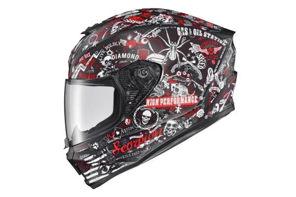 SCORPION EXO - EXO-R420 FULL-FACE HELMET SHAKE II RED 2X - Image 1