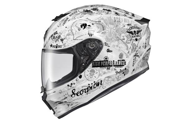 SCORPION EXO - EXO-R420 FULL-FACE HELMET SHAKE II WHITE 2X - Image 1