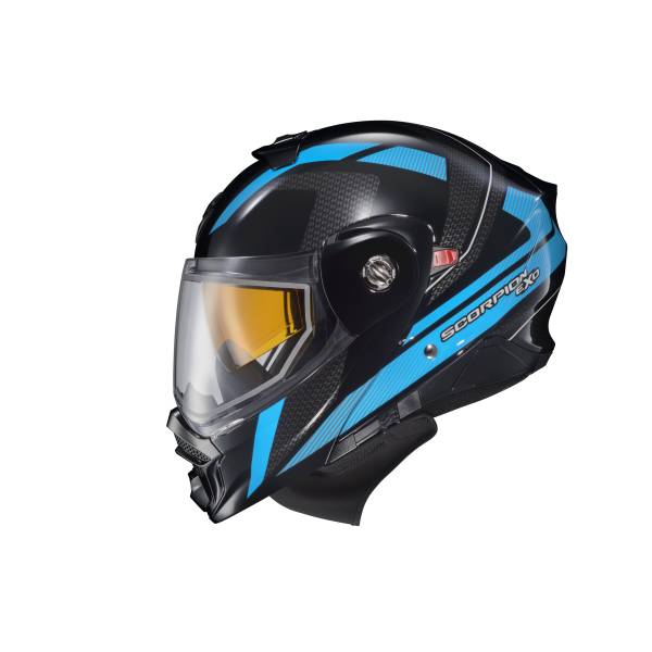 SCORPION EXO - EXO-AT960 COLD WEATHER HELMET HICKS LIGHT BLUE 2X(DUAL PANE) - Image 1