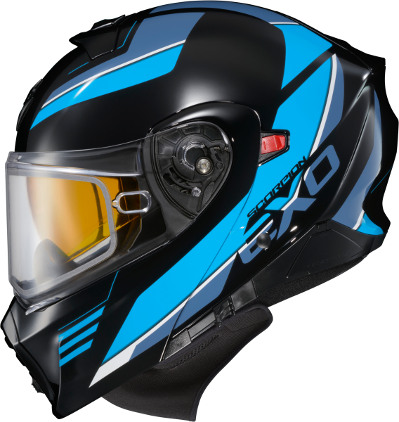 SCORPION EXO - EXO-GT930 COLD WEATHER HELMET MODULUS BLK/BLU 2X (DUAL PANE) - Image 1