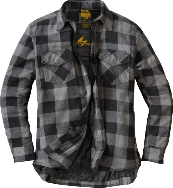 SCORPION EXO - COVERT WOMENS FLANNEL BLACK/GREY 2X - Image 1