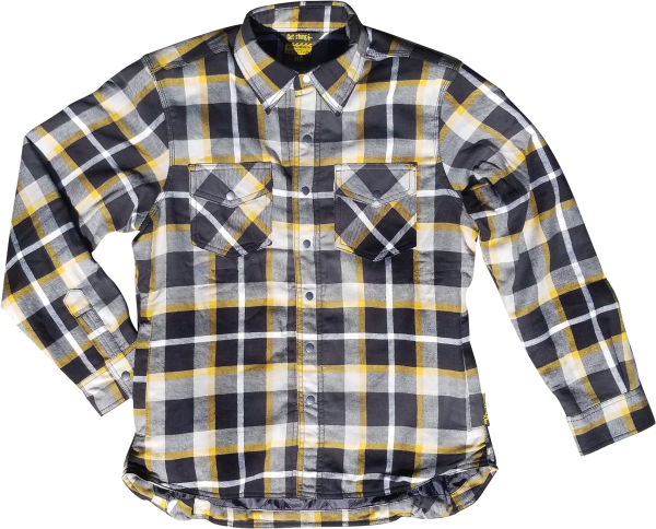 SCORPION EXO - WOMEN'S COVERT FLANNEL WHITE/YELLOW 2X - Image 1