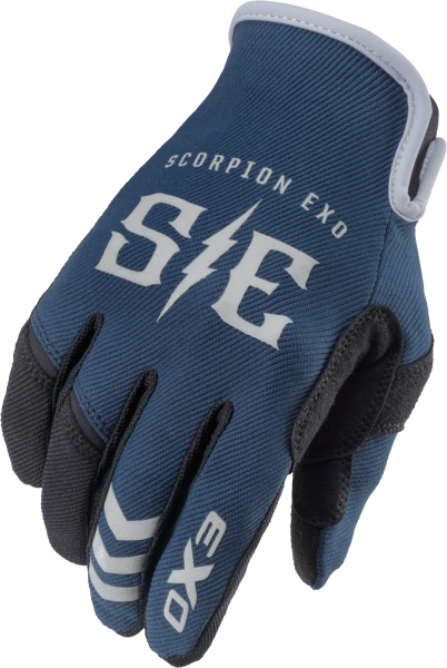 SCORPION EXO - AIR-STRETCH GLOVES CHARGE BLUE/GREY MD - Image 1