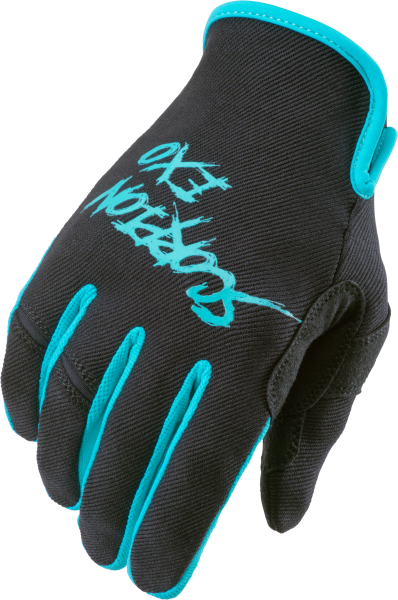 SCORPION EXO - AIR-STRETCH GLOVES GRIND BLACK/TEAL 2X - Image 1