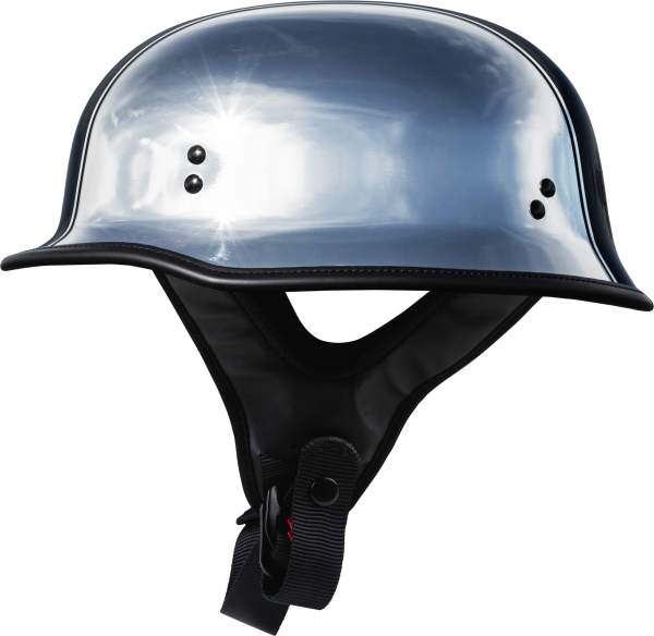 HIGHWAY 21 - 9MM GERMAN BEANIE HELMET CHROME 2X - Image 1