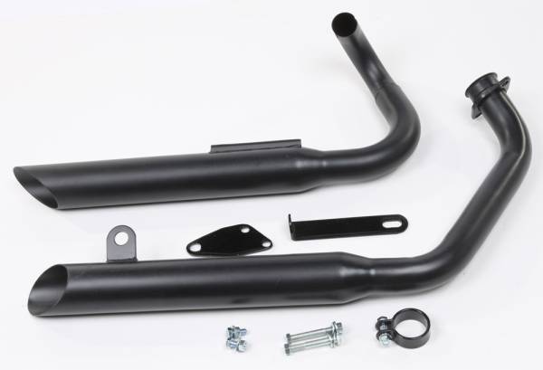 MAC - FULL CRUISER EXHAUST SYSTEM STAG DUAL SLASH BLACK - Image 1