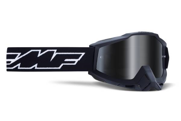 FMF VISION - POWERBOMB GOGGLE ROCKET BLACK MIRROR SILVER LENS - Image 1