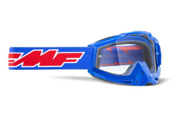 FMF VISION - POWERBOMB GOGGLE ROCKET BLUE CLEAR LENS - Image 1