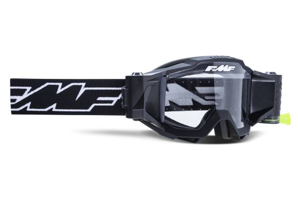 FMF VISION - POWERBOMB GOGGLE ROCKET BLACK CLEAR LENS W/FILM SYSTEM - Image 1