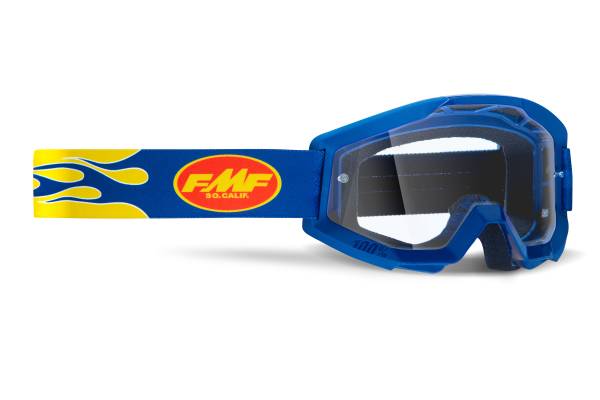 FMF VISION - POWERCORE GOGGLE FLAME NAVY CLEAR LENS - Image 1