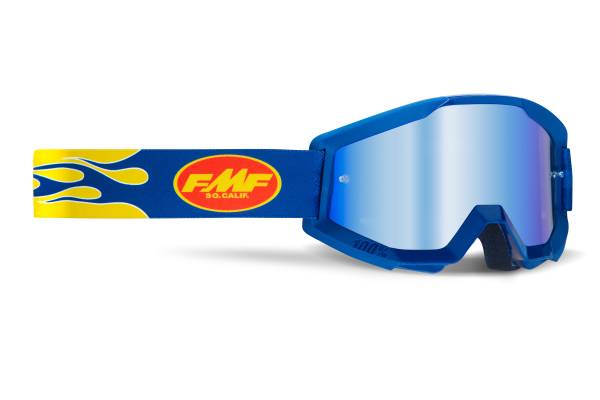 FMF VISION - POWERCORE GOGGLE FLAME NAVY MIRROR BLUE LENS - Image 1