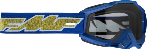 FMF VISION - POWERBOMB GOGGLE ROCKET DEEP NAVY/GOLD W/CLEAR LENS - Image 1