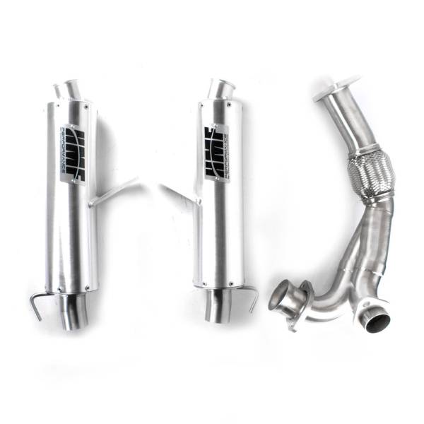 HMF - UTILITY PERFORMANCE DUAL 3/4 EXHAUST BRUSHED - Image 1