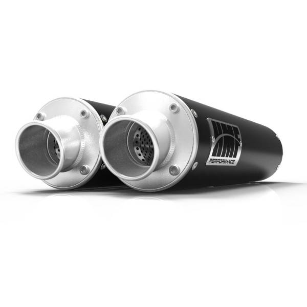 HMF - UTILITY PERFORMANCE DUAL SLIP ON EXHAUST BLACK - Image 1