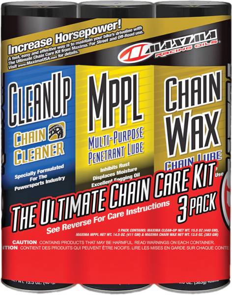 MAXIMA - ULTIMATE CHAIN WAX CARE KIT 3/PK - Image 1