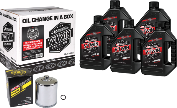 MAXIMA - V-TWIN QUICK CHANGE KIT SYN M8 CHROME FILTER - Image 1