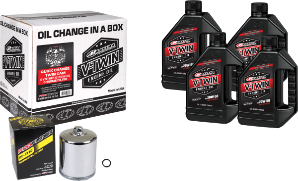 MAXIMA - V-TWIN QUICK CHANGE KIT SYN TC CHROME FILTER - Image 1