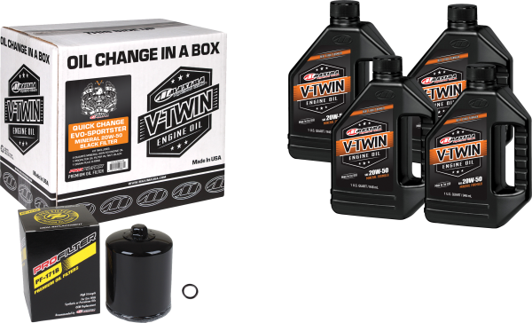 MAXIMA - V-TWIN QUICK CHANGE KIT EVO MINERAL BLACK FILTER - Image 1